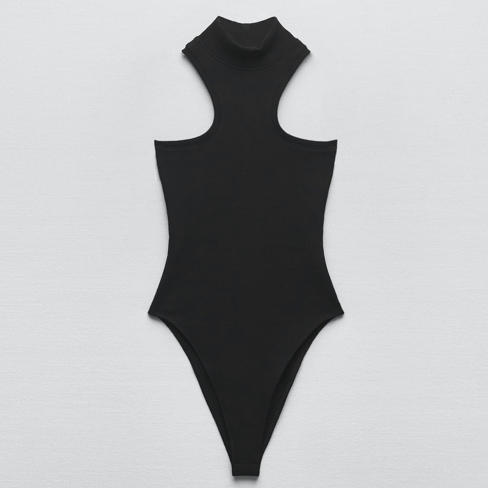 NWT Zara Ribbed Halter Bodysuit